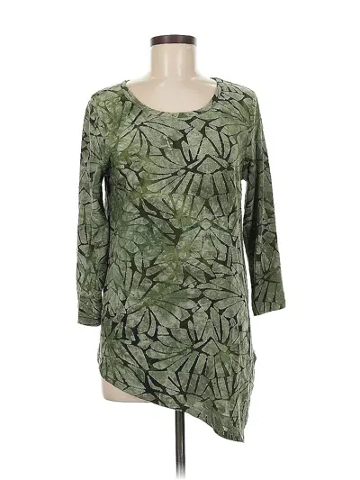 Pre-owned Karen Kane 3/4 Sleeve T-shirt In Green