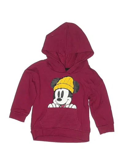 Pre-owned Disney Babies' Pullover Hoodie In Burgundy