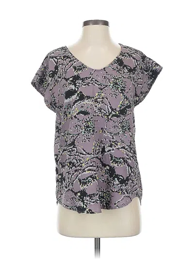 Pre-owned Bcbgeneration Short Sleeve Blouse In Purple