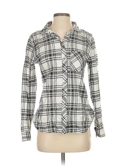 Pre-owned Banana Republic Factory Store Long Sleeve Button Down Shirt In White