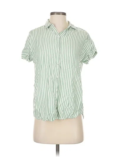 Pre-owned Beachlunchlounge Short Sleeve Blouse In Green