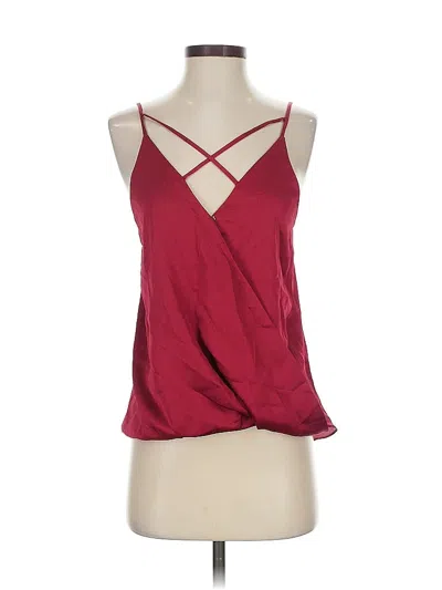 Pre-owned She + Sky Sleeveless Top Burgundy Halter Neckline Tops