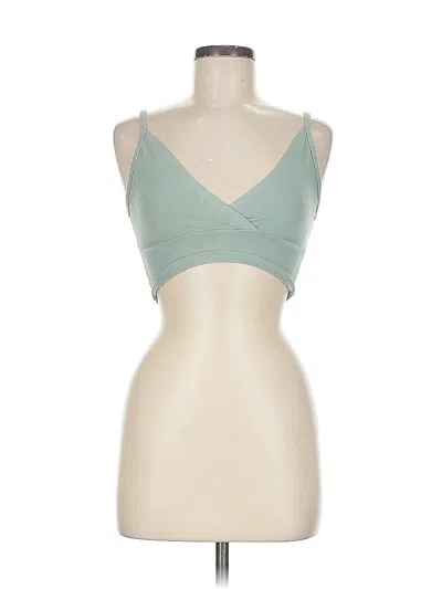 Pre-owned Brandy Melville Tank Top Teal Strapless Neckline Tops In Blue