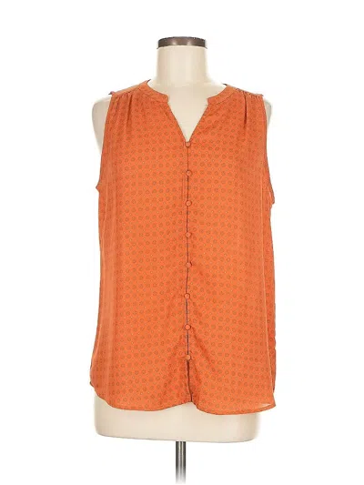 Pre-owned Carolina Belle Sleeveless Blouse In Orange