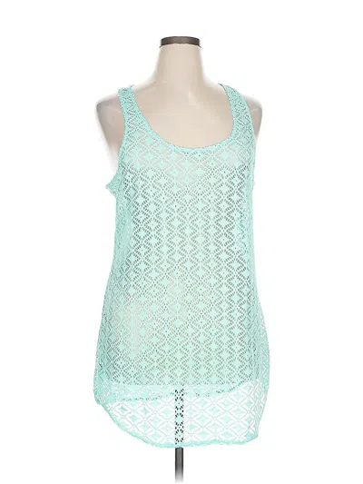 Pre-owned Miken Swim Sleeveless Blouse In Blue