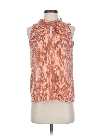 Pre-owned Ann Taylor Loft Sleeveless Blouse In Orange