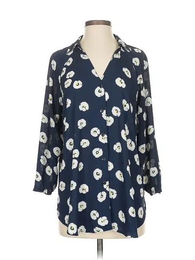 Pre-owned Cabi 3/4 Sleeve Blouse In Blue