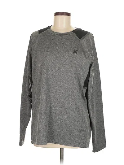 Pre-owned Spyder Long Sleeve T-shirt In Gray