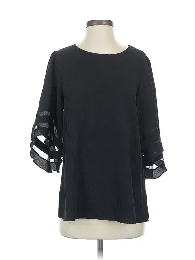 Pre-owned Umgee 3/4 Sleeve Top Black Keyhole Neckline Tops