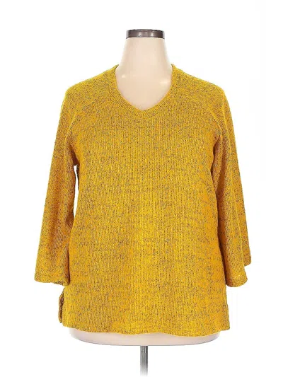 Pre-owned Suzanne Betro Pullover Sweater In Yellow