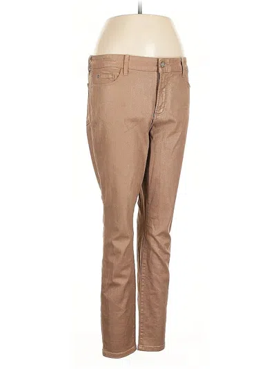 Pre-owned Nydj Khaki Pant In Brown