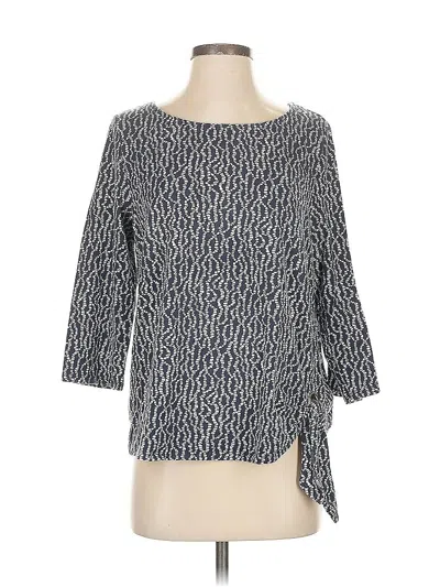 Pre-owned Belle By Kim Gravel 3/4 Sleeve T-shirt In Blue