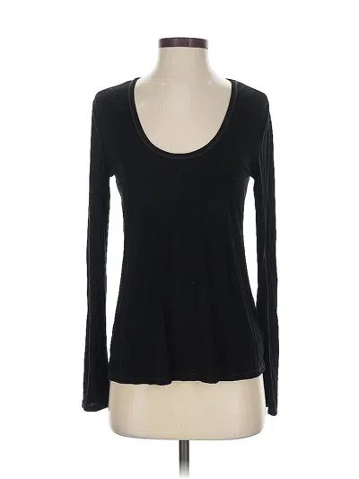 Pre-owned Splendid Long Sleeve T-shirt In Black