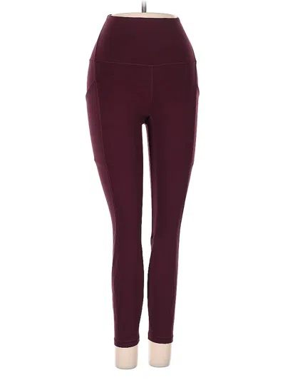 Pre-owned Lululemon Athletica Active Pants In Burgundy