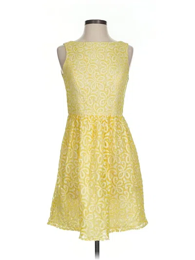Pre-owned Shoshanna Cocktail Dress In Yellow