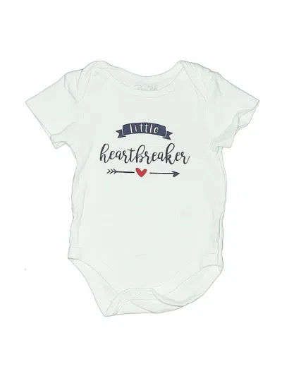 Pre-owned Rene Rofe Babies' Short Sleeve Onesie In White