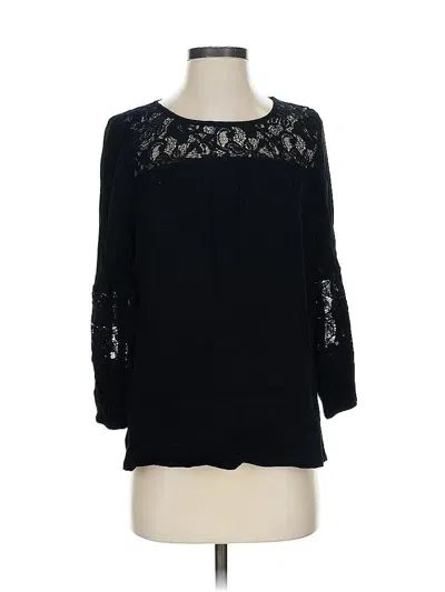 Pre-owned Joie 3/4 Sleeve Blouse In Black
