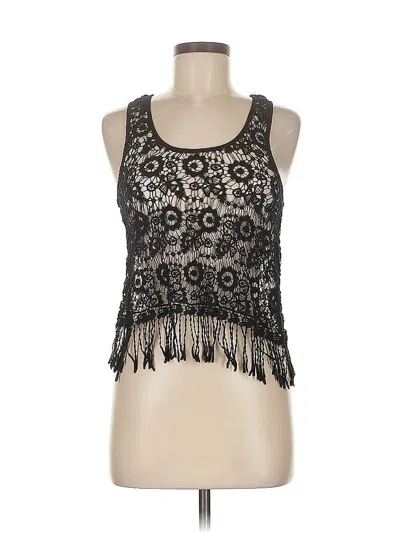 Pre-owned Lush Sleeveless Blouse In Black
