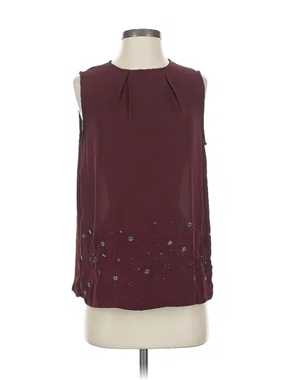 Pre-owned Banana Republic Factory Store Sleeveless T-shirt In Burgundy