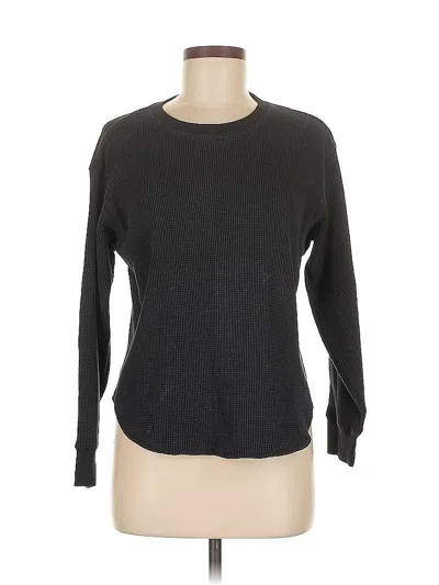 Pre-owned Uniqlo 3/4 Sleeve T-shirt In Black