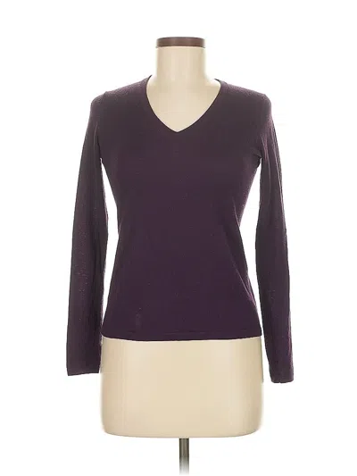 Pre-owned Henri Bendel Wool Pullover Sweater In Purple
