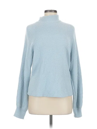 Pre-owned Rachel Zoe Turtleneck Sweater In Blue