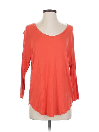 Pre-owned White + Warren 3/4 Sleeve T-shirt In Orange