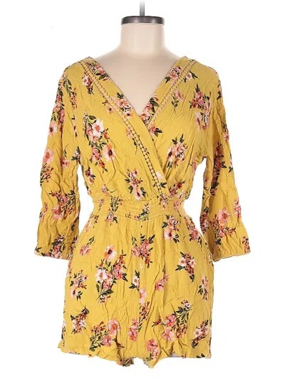 Pre-owned Lily Rose Romper In Yellow