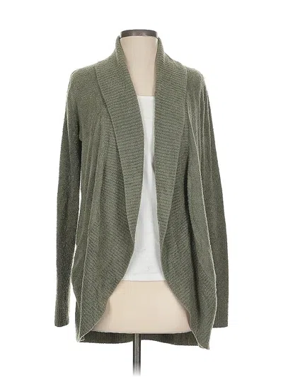Pre-owned Barefoot Dreams Cozychic Lite Cardigan Sweater In Green