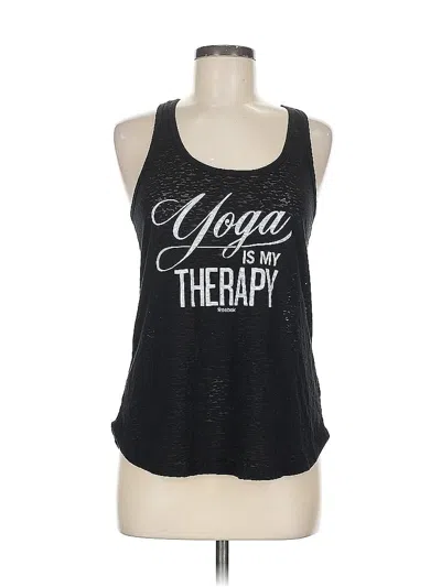 Pre-owned Reebok Tank Top Black Halter Neckline Tops