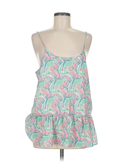 Lauren James Sleeveless Top Pink Halter Neckline Tops In Multi