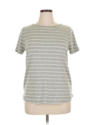 Pre-owned Pink Clover Short Sleeve Top Gray Crew Neck Tops