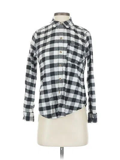 Pre-owned Abercrombie & Fitch Long Sleeve Button Down Shirt In Gray