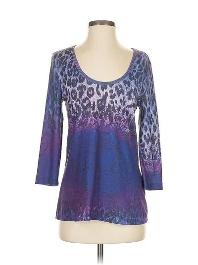 Pre-owned Xcvi 3/4 Sleeve T-shirt In Purple