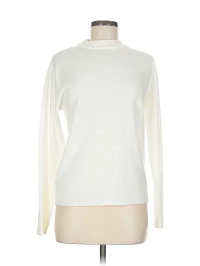 Pre-owned Jenny Turtleneck Sweater In White