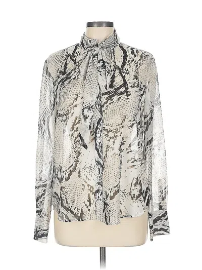 Bcbgmaxazria Long Sleeve Blouse In Gray