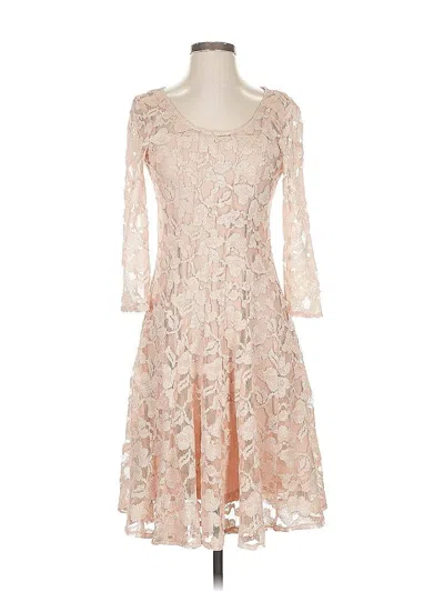 Pre-owned Chetta B Cocktail Dress In White