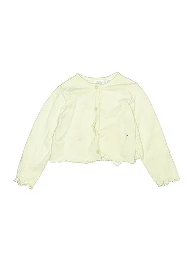 Pre-owned Zara Kids' Cardigan Sweater In Yellow