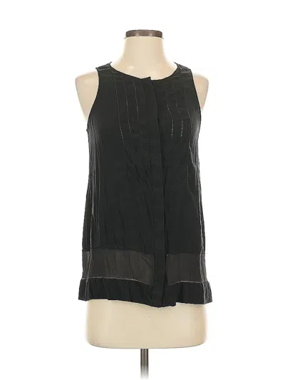 Pre-owned Rag & Bone Sleeveless Silk Top Black Halter Neckline Tops