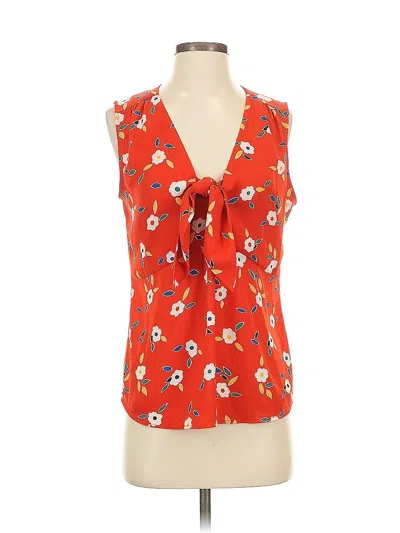 Pre-owned Cabi Sleeveless Blouse In Red