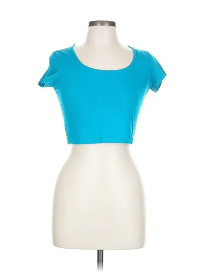 Pre-owned Ambiance Apparel Short Sleeve T-shirt In Blue