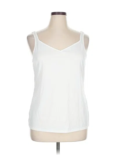 Pre-owned Jm Collection Tank Top White Halter Neckline Tops