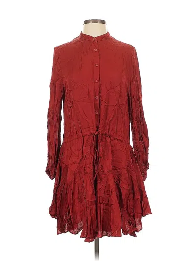 Pre-owned Vici Casual Dress In Burgundy