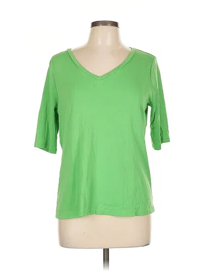 Pre-owned Charter Club 3/4 Sleeve T-shirt In Green