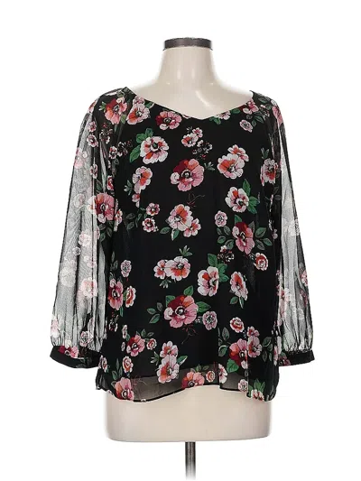 Pre-owned Cabi 3/4 Sleeve Blouse In Black