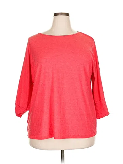 Pre-owned Dokotoo 3/4 Sleeve T-shirt In Red