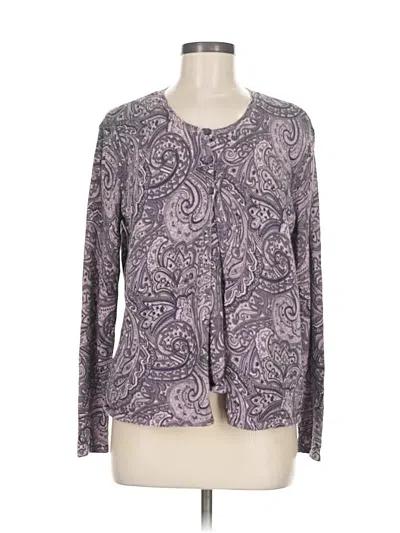 Pre-owned Koret Long Sleeve Blouse In Purple