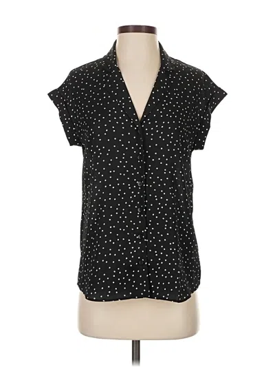 Pre-owned Fortune + Ivy Short Sleeve Blouse In Black