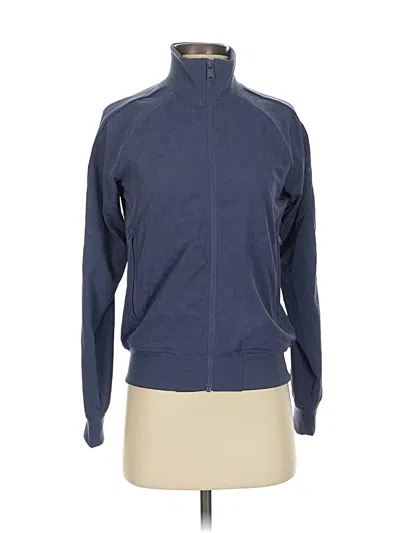 Pre-owned Athleta Track Jacket In Blue