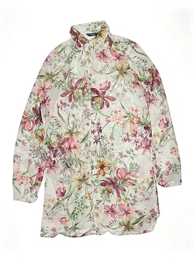 Pre-owned Carmen Marc Valvo Swimsuit Cover Up In White